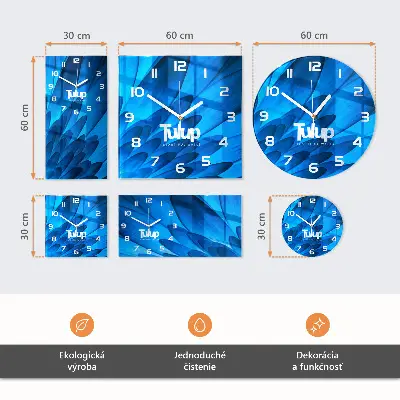 Decoratieve glazen klok vierkant Fruit