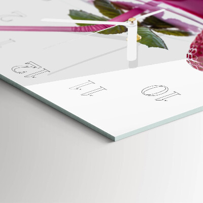 Moderne wandklok glas vierkant Cocktail