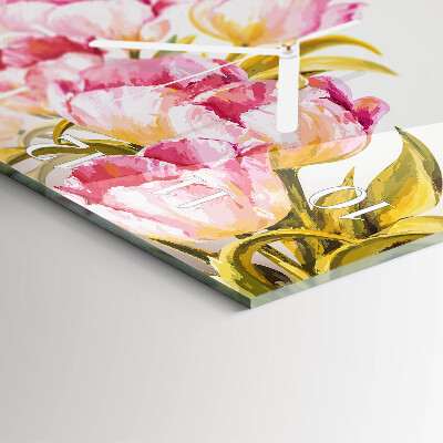 Vierkante glas klok Aquarellen