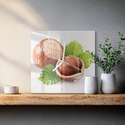 Moderne wandklok glas vierkant Stenen in het zand