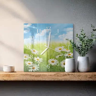 Decoratieve glazen klok vierkant Wei