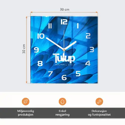 Decoratieve glazen klok vierkant Wei