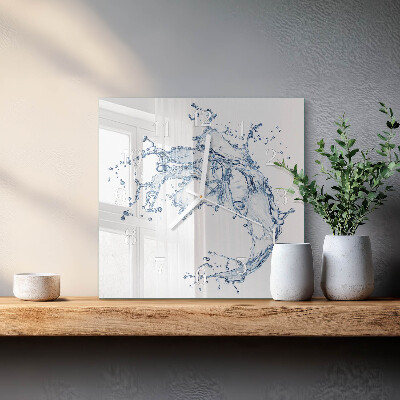 Decoratieve glazen klok vierkant Water