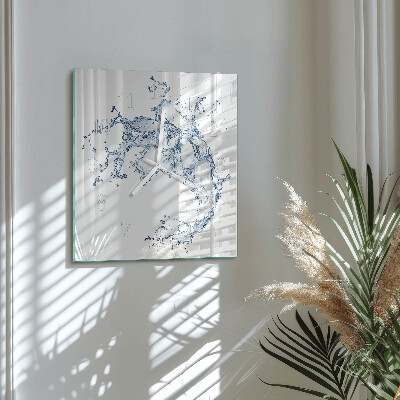 Decoratieve glazen klok vierkant Water