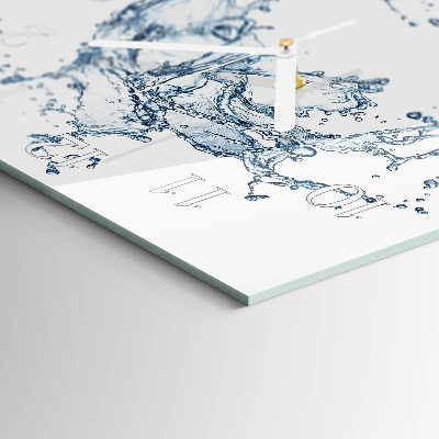 Decoratieve glazen klok vierkant Water