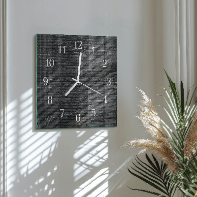 Moderne wandklok glas vierkant Klinker