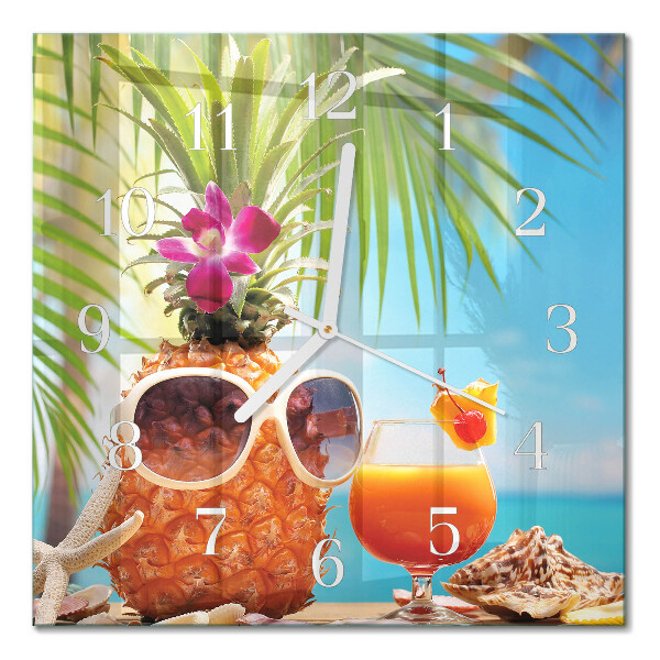 Vierkante glas klok Vakantie