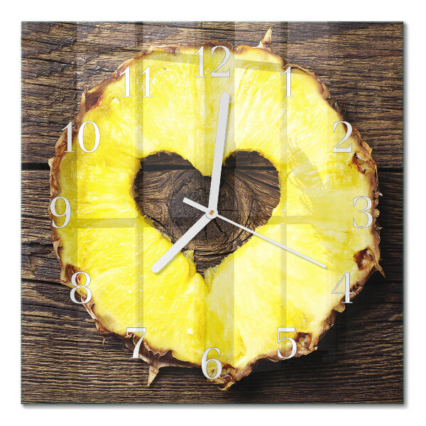 Decoratieve glazen klok vierkant Ananas