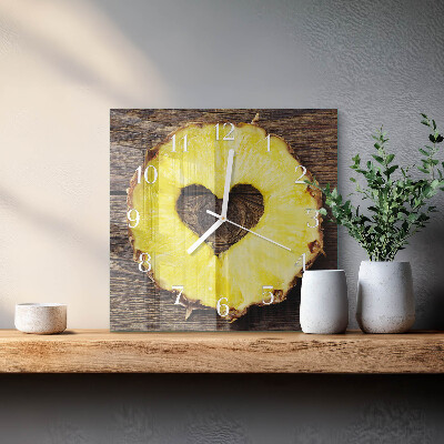 Decoratieve glazen klok vierkant Ananas