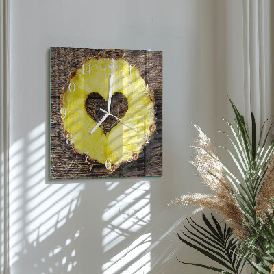 Decoratieve glazen klok vierkant Ananas
