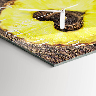 Decoratieve glazen klok vierkant Ananas