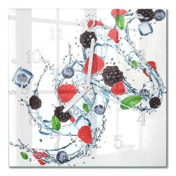 Decoratieve glazen klok vierkant Fruitijs