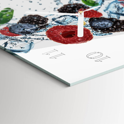 Moderne wandklok glas vierkant Fruitijs
