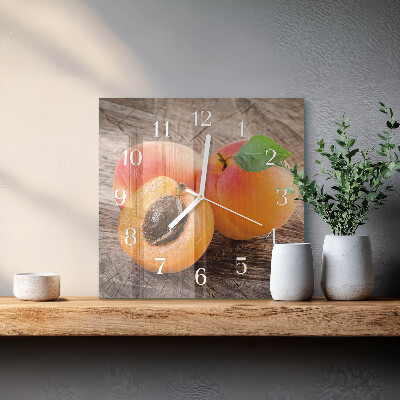 Decoratieve glazen klok vierkant Abrikozen