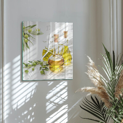 Decoratieve glazen klok vierkant Olie