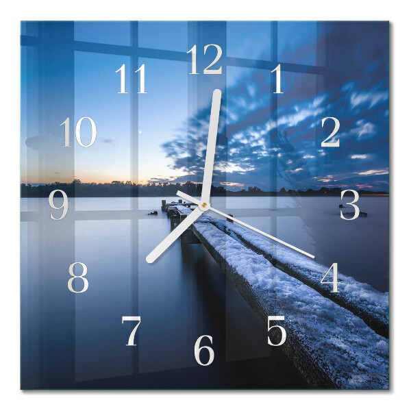 Decoratieve glazen klok vierkant Landschap