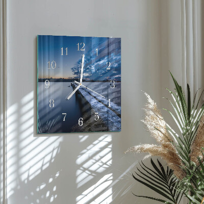 Decoratieve glazen klok vierkant Landschap