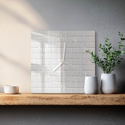 Decoratieve glazen klok vierkant Baksteen
