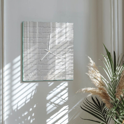 Decoratieve glazen klok vierkant Baksteen