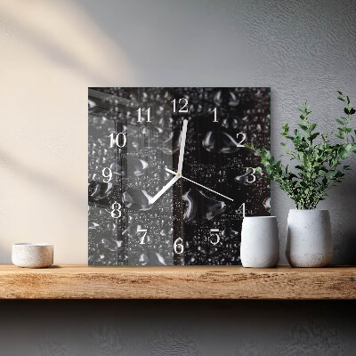 Decoratieve glazen klok vierkant Druppels