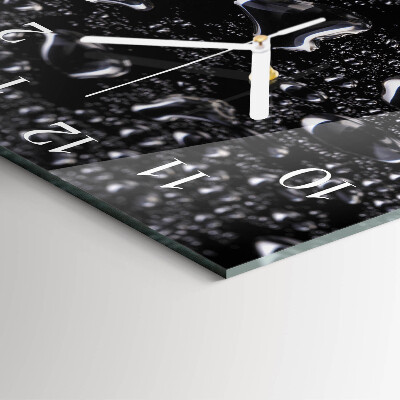 Decoratieve glazen klok vierkant Druppels