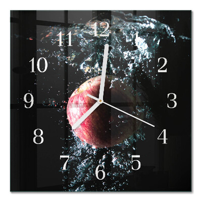 Decoratieve glazen klok vierkant Appel