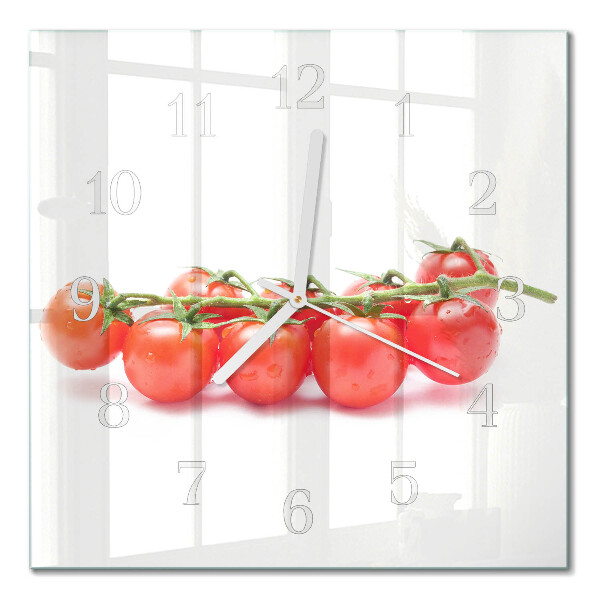 Decoratieve glazen klok vierkant Tomaten