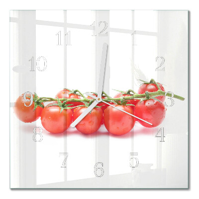 Decoratieve glazen klok vierkant Tomaten