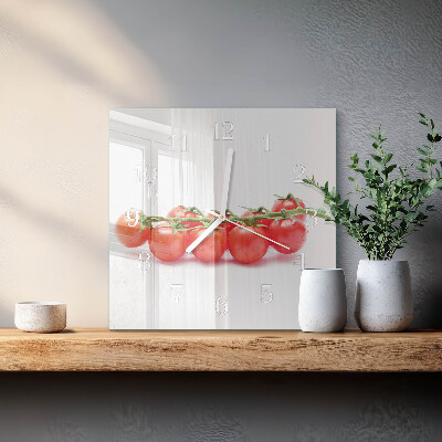 Decoratieve glazen klok vierkant Tomaten