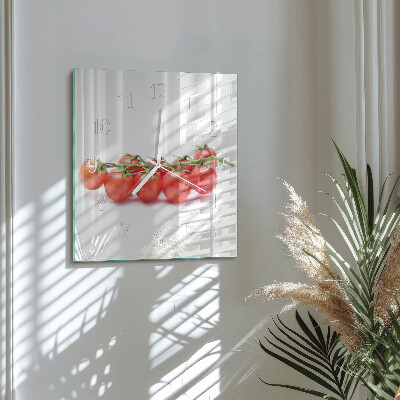 Decoratieve glazen klok vierkant Tomaten