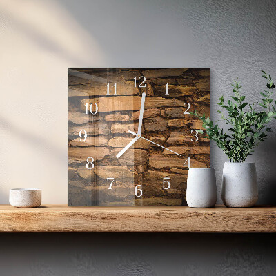 Vierkante glas klok Stenen