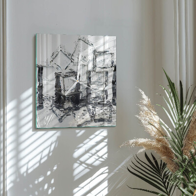 Decoratieve glazen klok vierkant Ijs
