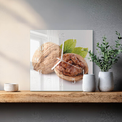 Moderne wandklok glas vierkant Moer