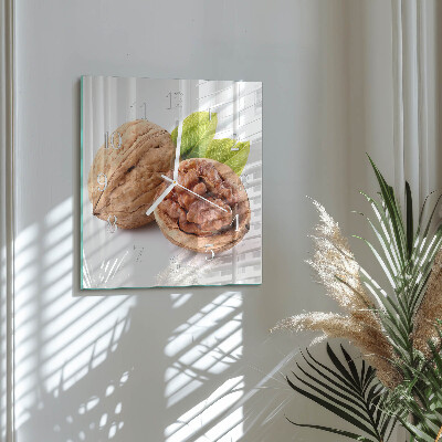 Moderne wandklok glas vierkant Moer