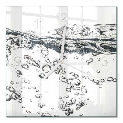 Vierkante glas klok Water