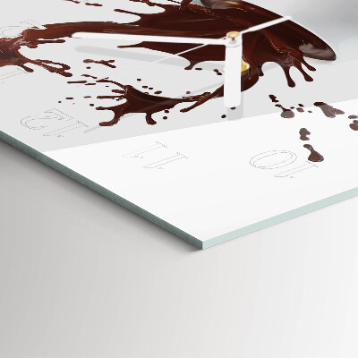 Decoratieve glazen klok vierkant Koffie