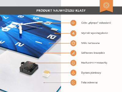 Decoratieve glazen klok vierkant Aardbei
