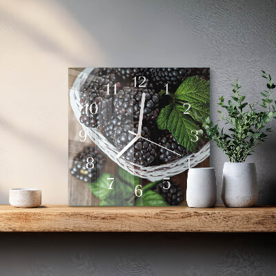 Decoratieve glazen klok vierkant Bramen