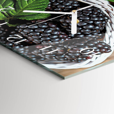 Decoratieve glazen klok vierkant Bramen