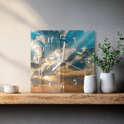 Vierkante glas klok Lucht