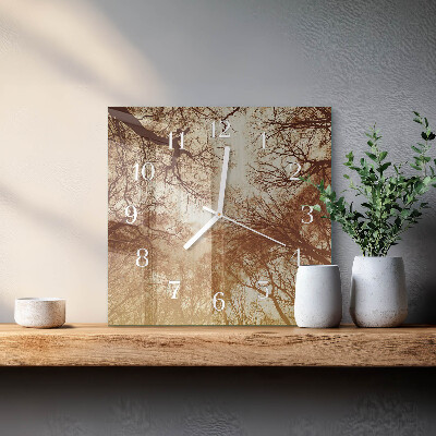 Decoratieve glazen klok vierkant Boomkruinen