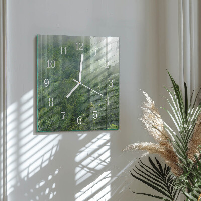Decoratieve glazen klok vierkant Nevelbos