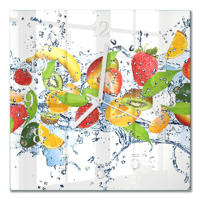 Decoratieve glazen klok vierkant Fruitwater