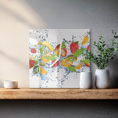 Decoratieve glazen klok vierkant Fruitwater