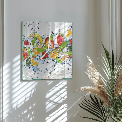 Decoratieve glazen klok vierkant Fruitwater