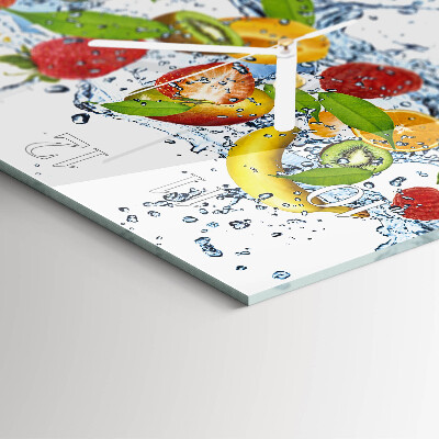 Decoratieve glazen klok vierkant Fruitwater