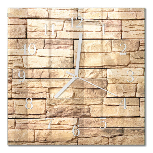 Moderne wandklok glas vierkant Klinker