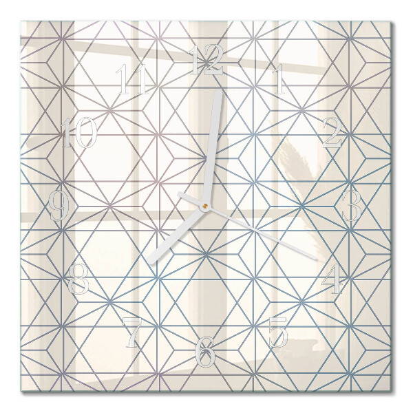 Decoratieve glazen klok vierkant Geometrisch patroon