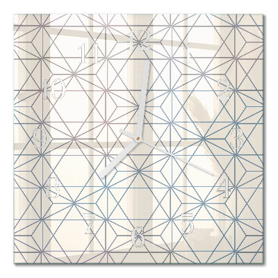 Decoratieve glazen klok vierkant Geometrisch patroon