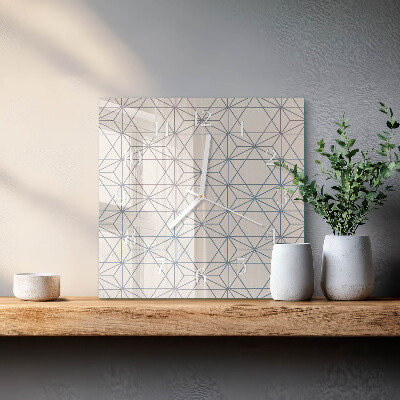 Decoratieve glazen klok vierkant Geometrisch patroon